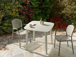 Havebord SORICO 86 cm 86 cm Lys Beige