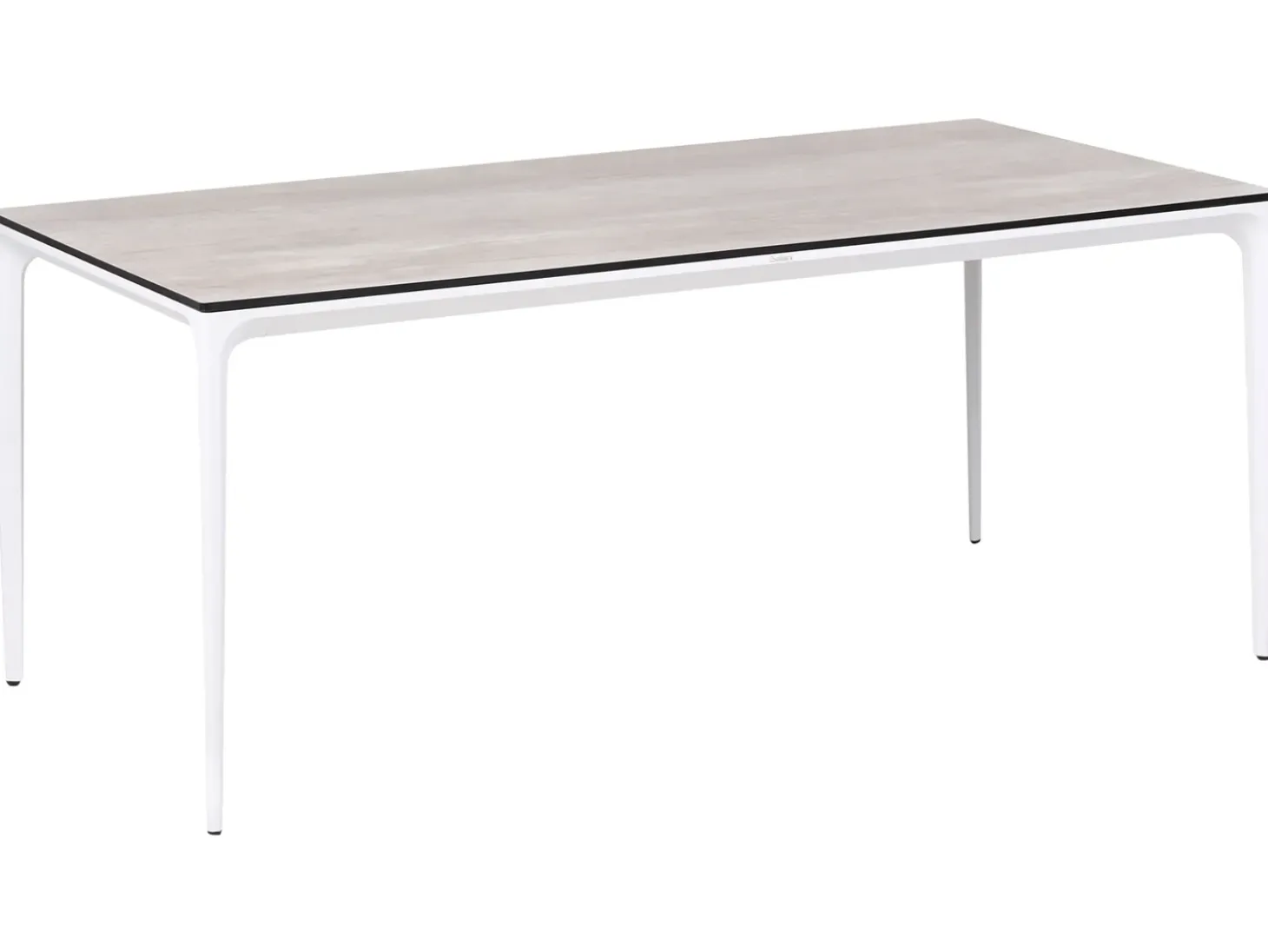Havebord SOVARETO 180 cm 90 cm Træ effekt Lysegrå