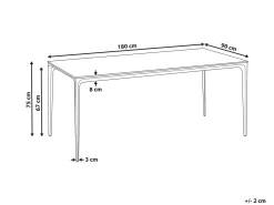 Havebord SOVARETO 180 cm 90 cm Træ effekt Lysegrå