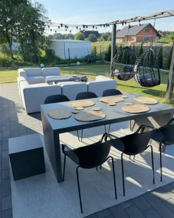 Havebord TARANTO 180 cm 90 cm Beton Grå