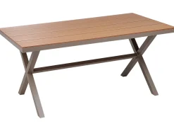Havebord TIANO 160 cm 90 cm Metal Brungrå