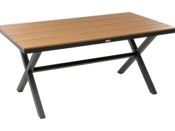 Havebord TIANO 160 cm 90 cm Metal Sort