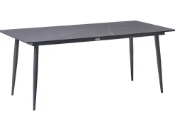 Havebord TOLENTINO 180 cm 90 cm Marmor effekt Grå marmor