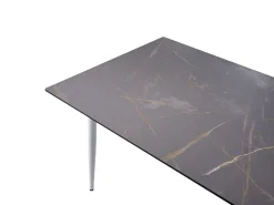 Havebord TOLENTINO 180 cm 90 cm Marmor effekt Grå marmor