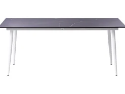 Havebord TOLENTINO 180 cm 90 cm Marmor effekt Grå marmor