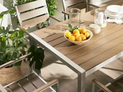Havebord VERNIO 180 cm 90 cm Metal Brun
