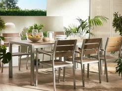 Havebord VERNIO 180 cm 90 cm Metal Brun