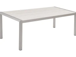 Havebord VERNIO 180 cm 90 cm Metal Hvid