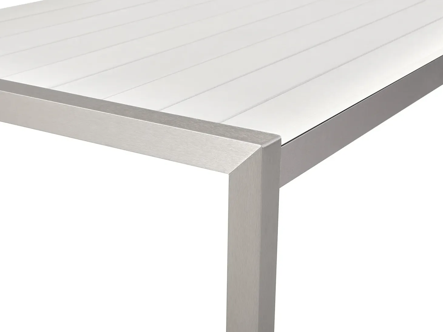 Havebord VERNIO 180 cm 90 cm Metal Hvid
