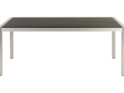 Havebord VERNIO 180 cm 90 cm Metal Sort/sølv