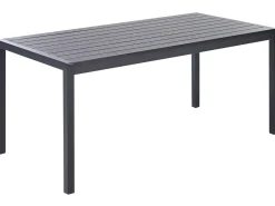 Havebord VERNIO 180 cm 90 cm Metal Sort