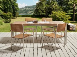 Havebord VIAREGGIO 200 cm 90 cm Certificeret teaktræ Brun