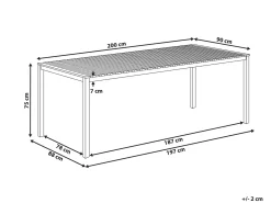 Havebord VIAREGGIO 200 cm 90 cm Certificeret teaktræ Brun