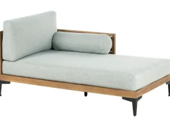 Have-hjørnesofa 4 personers CAVEZZO Venstrevendt Certificeret akacietræ Grå