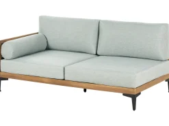 Have-hjørnesofa 4 personers CAVEZZO Venstrevendt Certificeret akacietræ Grå