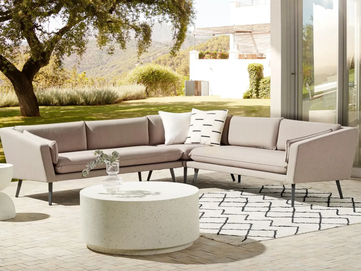 Have-hjørnesofa 5 personers LORETELLO Beige