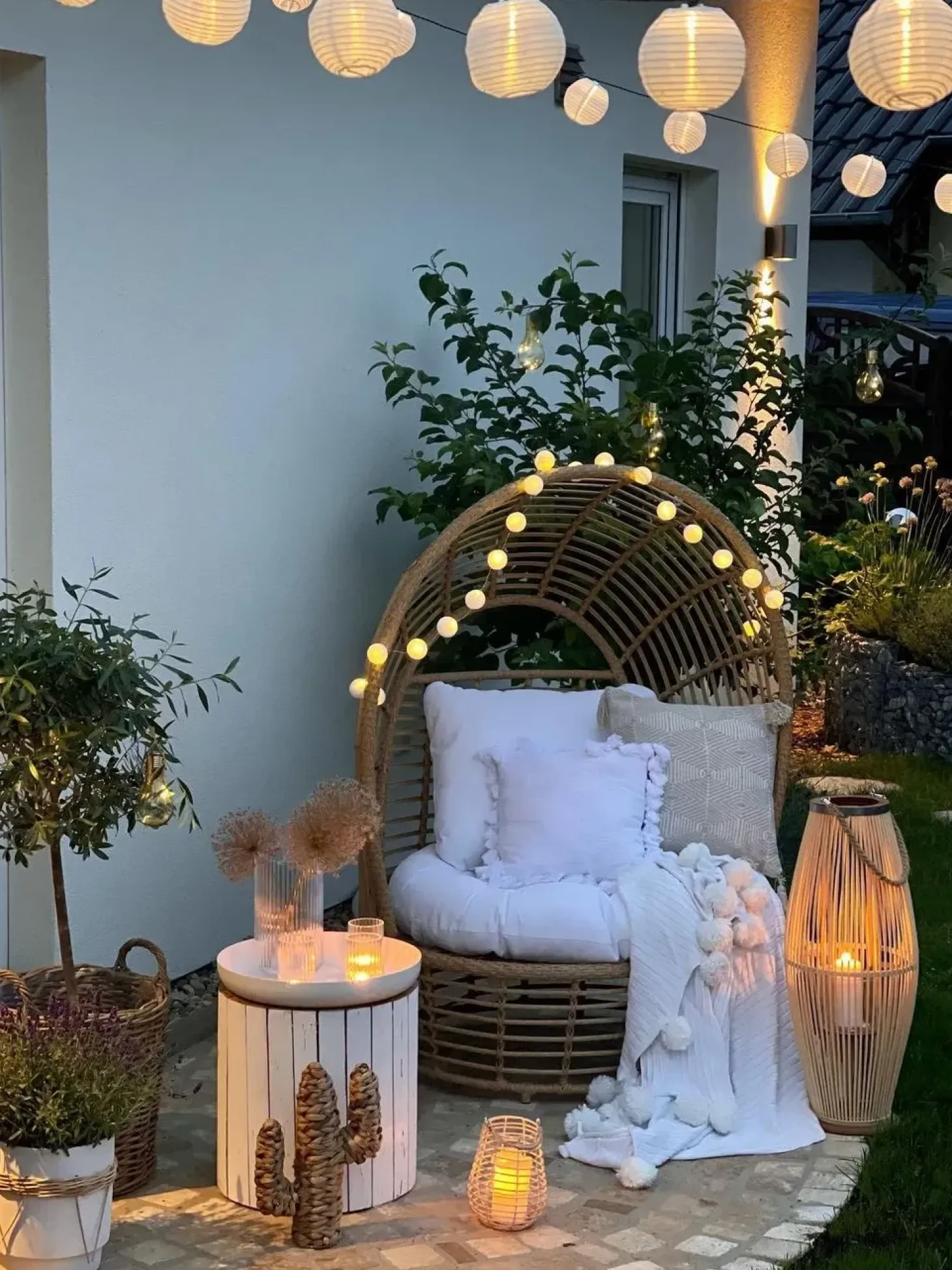 Havelænestol LIDO Rattan Beige