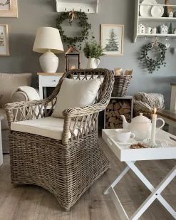Havelænestol MAROS II Rattan Naturlig