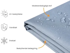 Havemøbelovertræk CHUVA 145 cm 110 cm 80 cm Grå