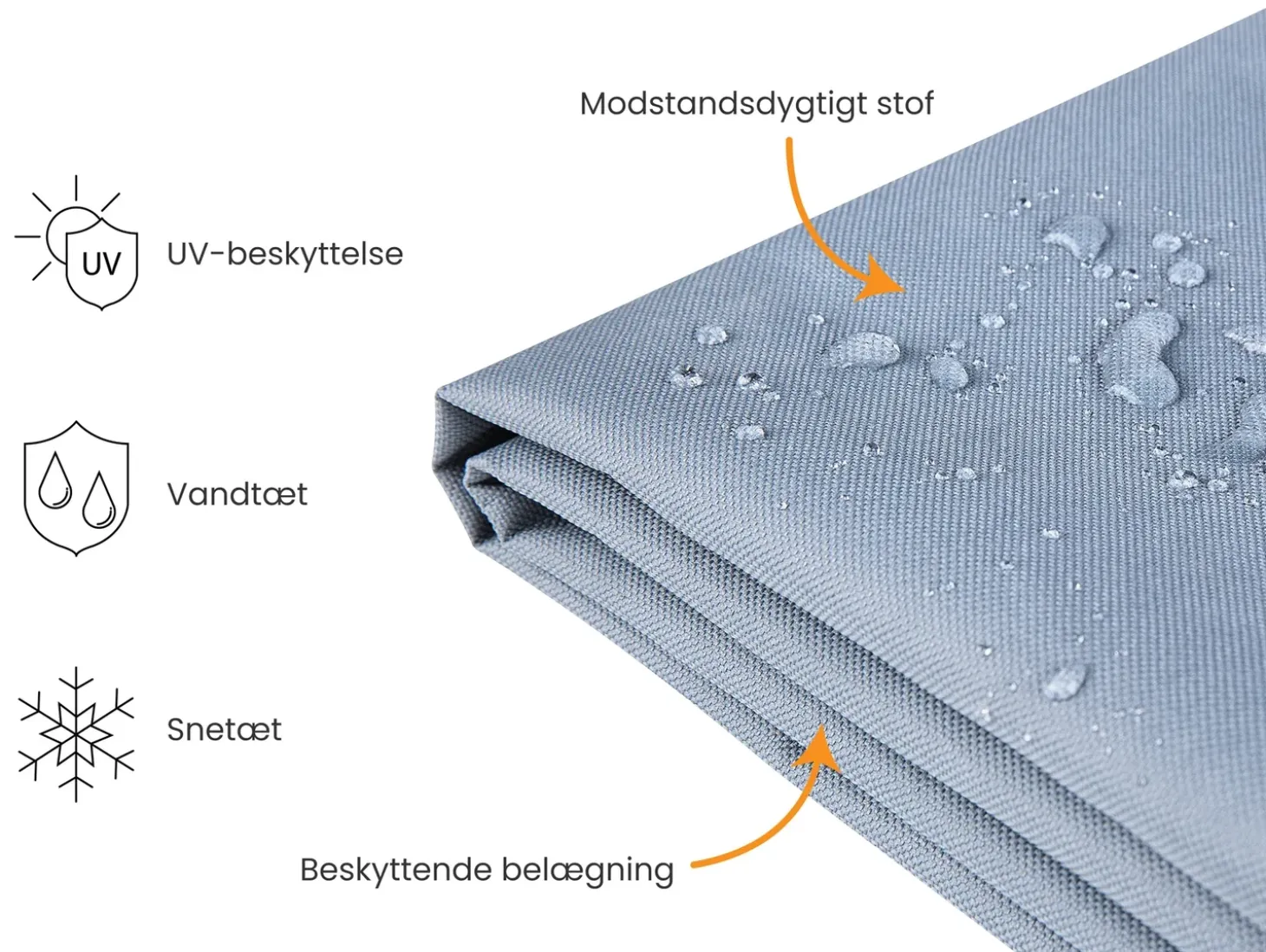 Havemøbelovertræk CHUVA 145 cm 110 cm 80 cm Grå