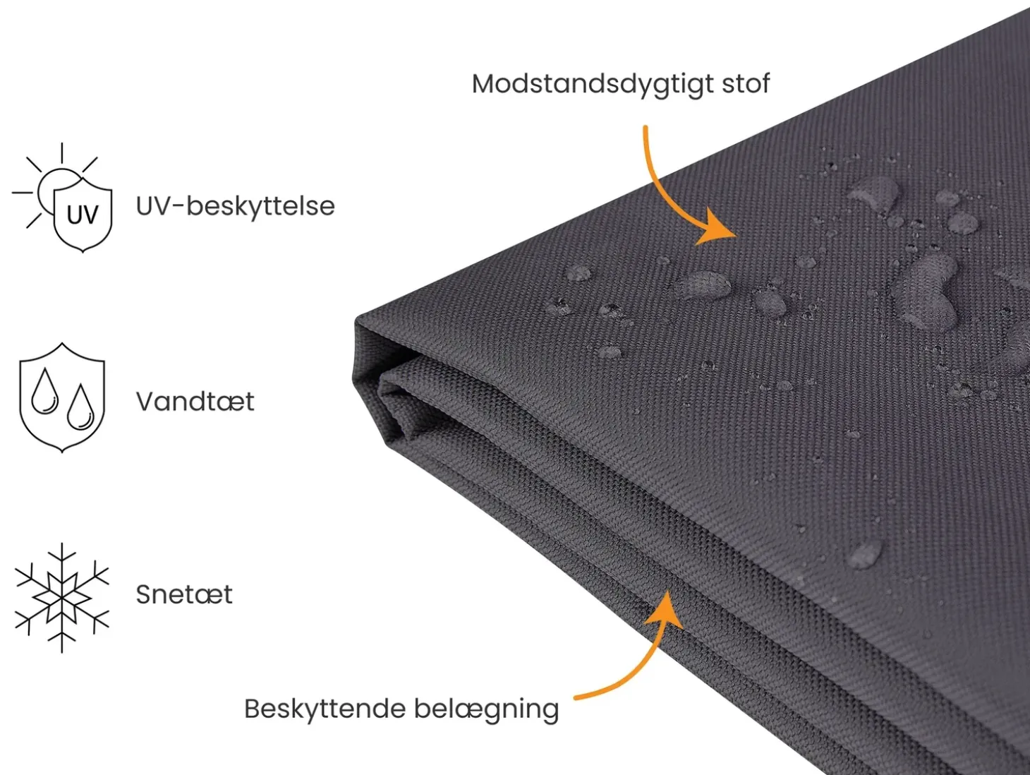Havemøbelovertræk CHUVA 275 cm 230 cm 70 cm Sort