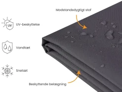 Havemøbelovertræk CHUVA 255 cm 180 cm 70 cm Sort