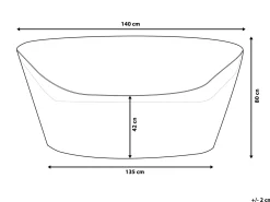 Havemøbelovertræk CHUVA 140 cm 135 cm 80 cm Grå