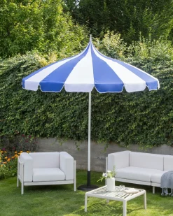 Haveparasol 245 cm MINOA Hvid/blå