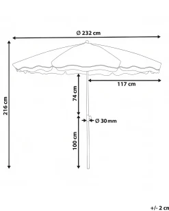 Haveparasol 232 cm SESTRIERE Beige