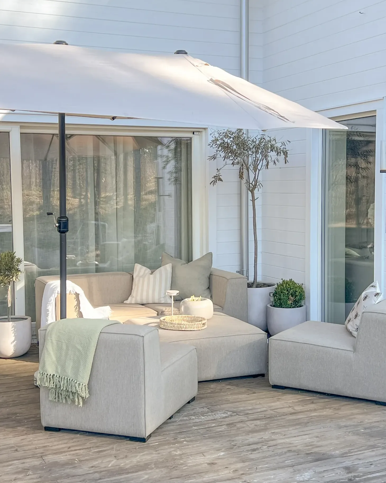 Haveparasol 460 cm SIBILLA Beige