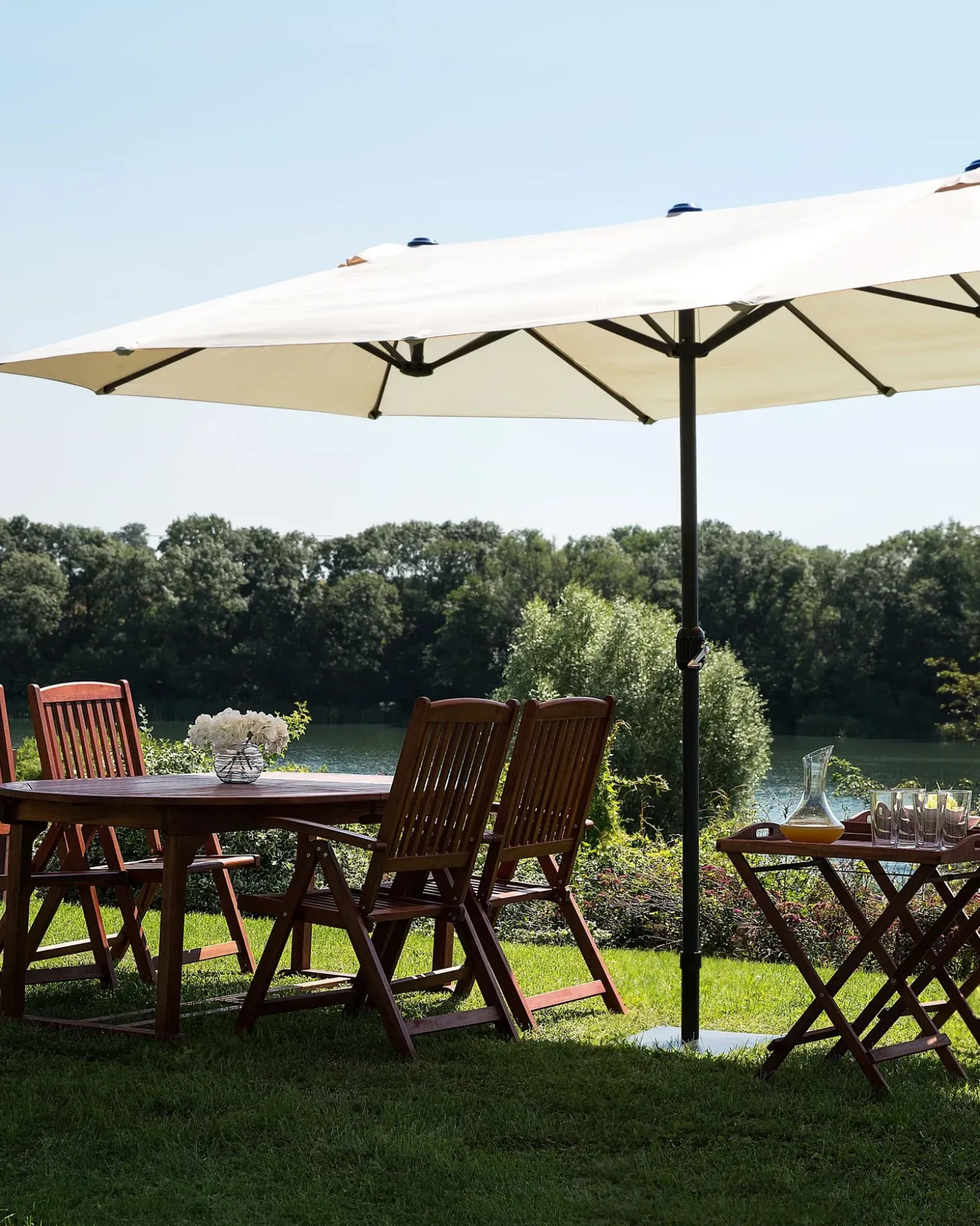 Haveparasol 460 cm SIBILLA Beige