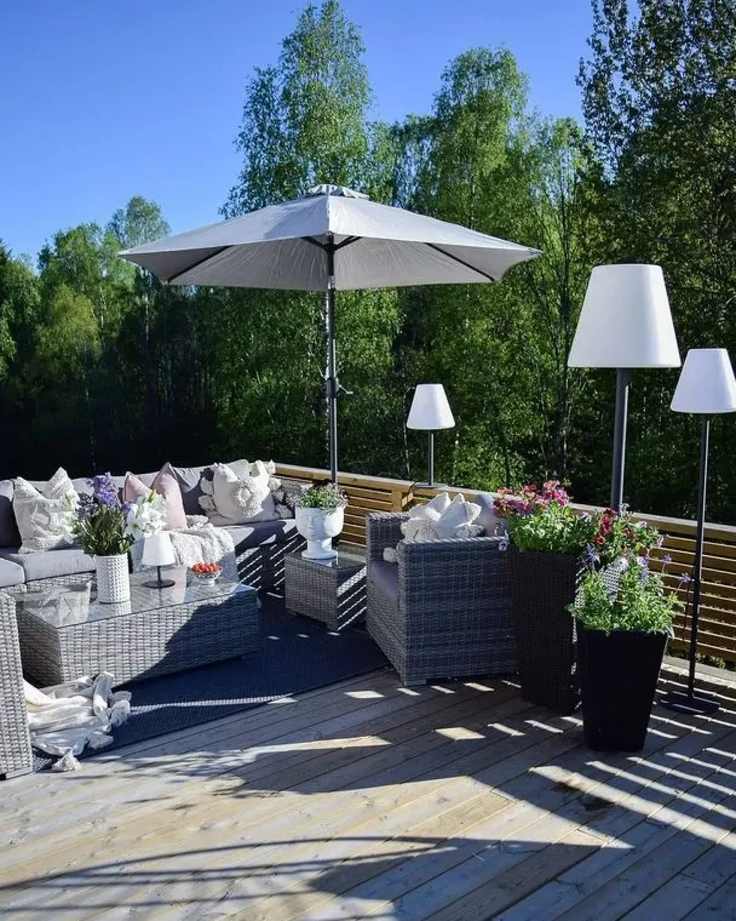 Haveparasol 270 cm VARESE Mørkegrå