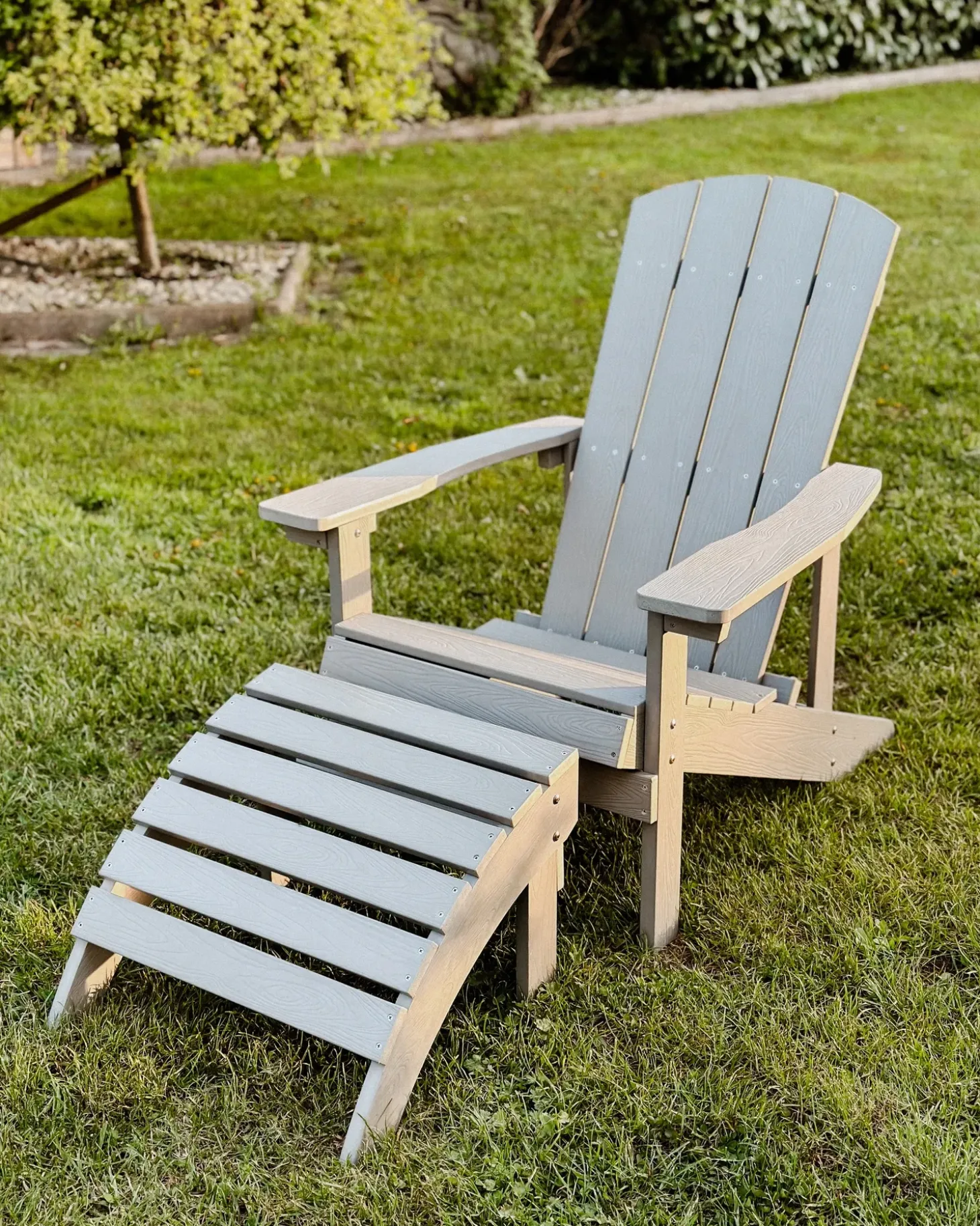 Haveskammel ADIRONDACK Lysegrå