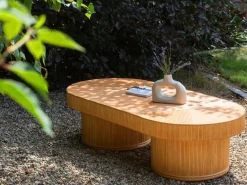Havesofabord AIROLE 150 cm 70 cm Rattan Brun