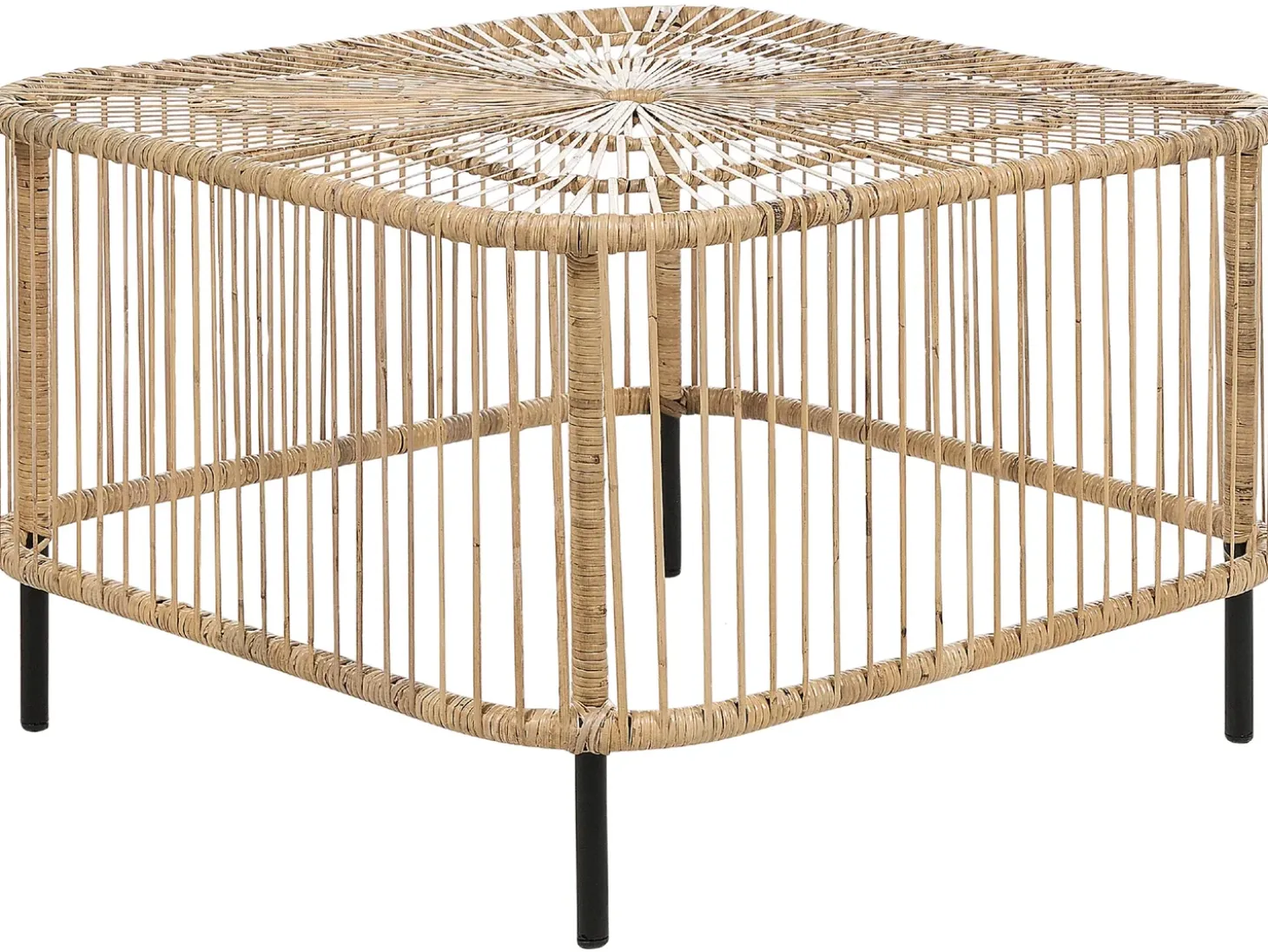 Havesofabord CESENATICO 67 cm 67 cm Rattan Naturlig