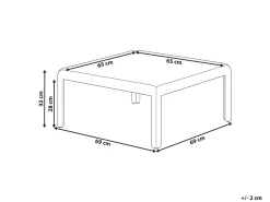 Havesofabord FERRETTI 69 cm 69 cm Brungrå