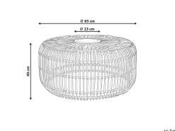 Havesofabord RANDAZZO 85 cm 85 cm Rattan Lysebrun