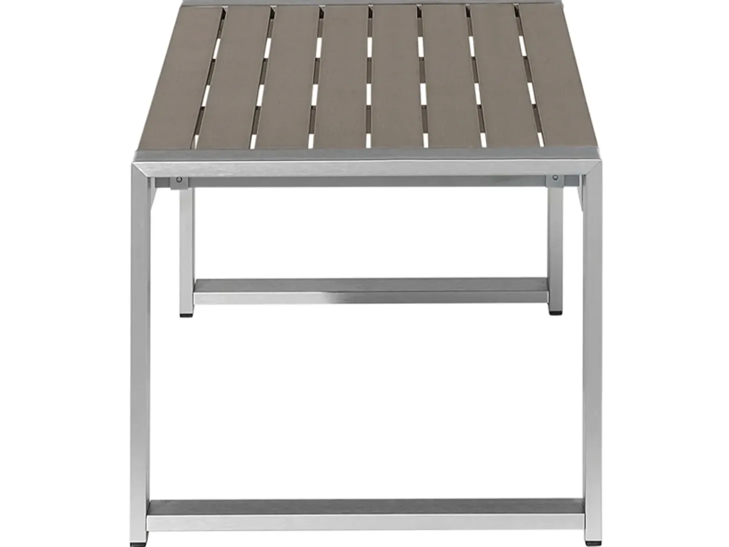 Havesofabord SALERNO 90 cm 50 cm Metal Mørkegrå
