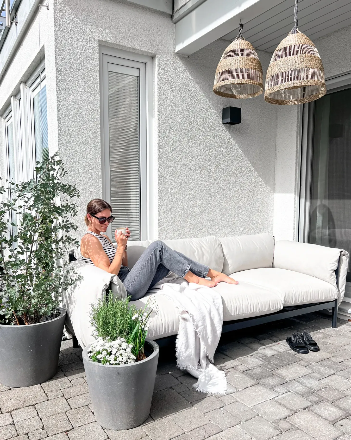 Havesofa 3 personers ESPERIA Metal Grå