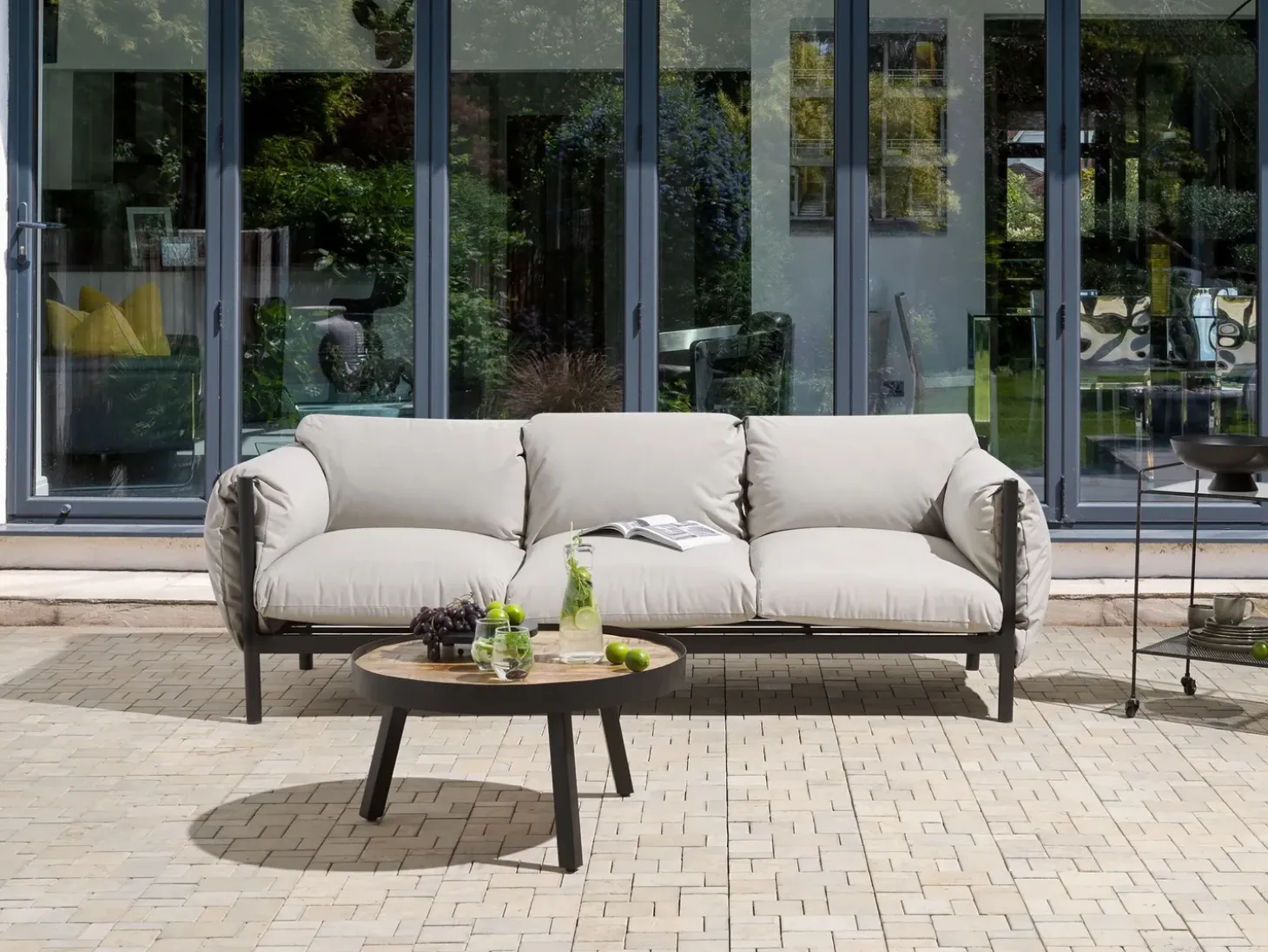 Havesofa 3 personers ESPERIA Metal Grå