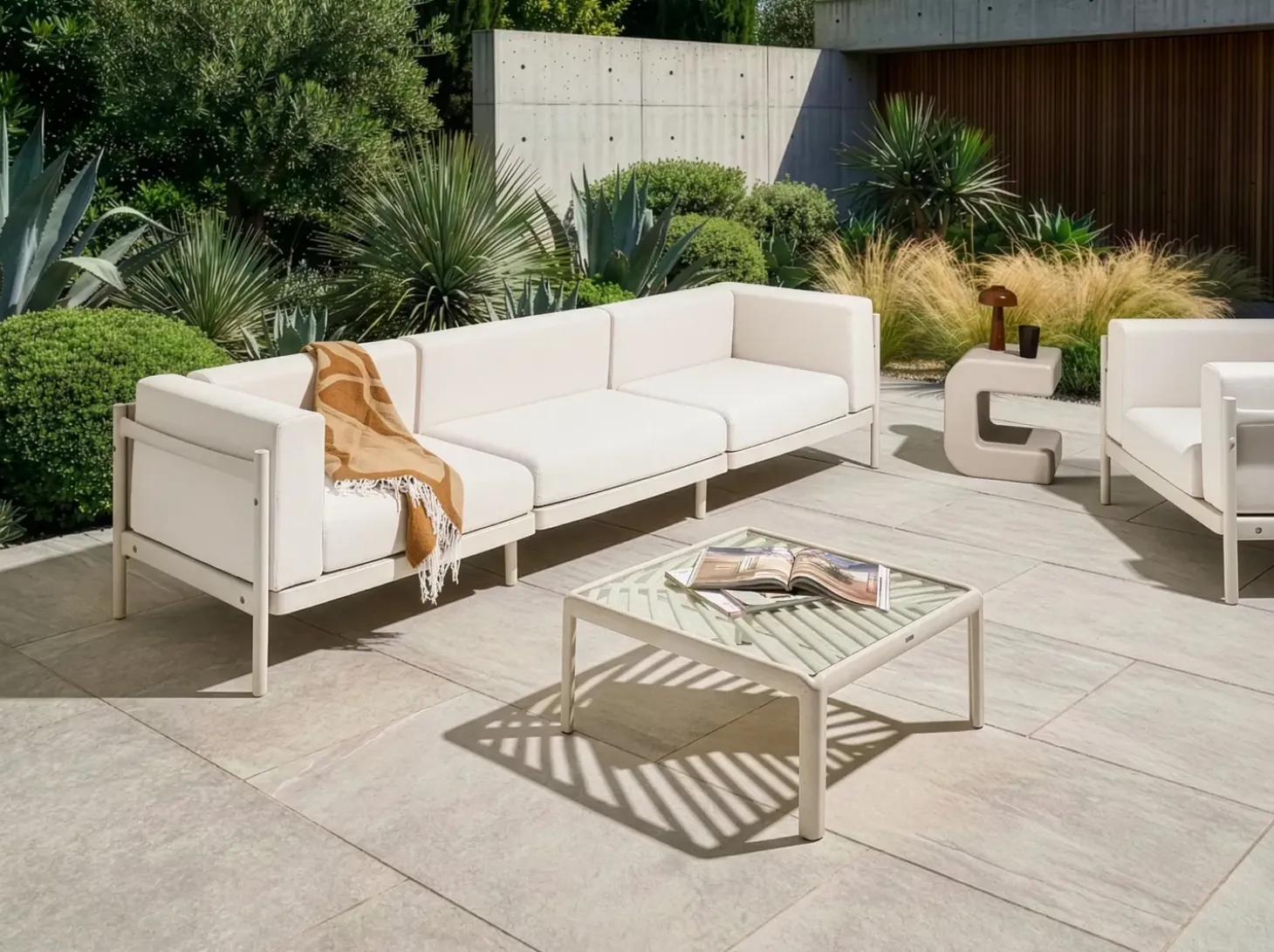 Havesofa 3 personers FERRETTI Lys Beige