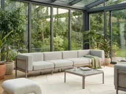 Havesofa 4 personers FERRETTI Brungrå