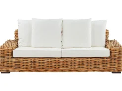 Havesofa 3 personers FORLI Rattan Naturlig