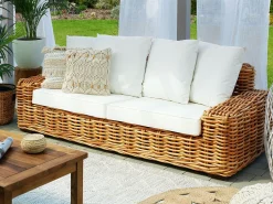 Havesofa 3 personers FORLI Rattan Naturlig
