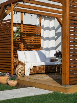Havesofa 3 personers FORLI Rattan Naturlig