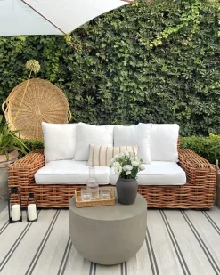 Havesofa 3 personers FORLI Rattan Naturlig