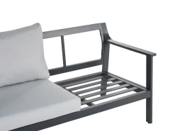 Havesofa 3 personers KIATO Metal Lysegrå