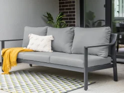 Havesofa 3 personers KIATO Metal Mørkegrå