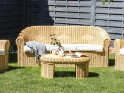 Havesofa 3 personers LIVADEIA Rattan Naturlig