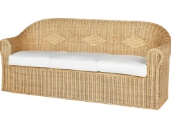 Havesofa 3 personers LIVADEIA Rattan Naturlig